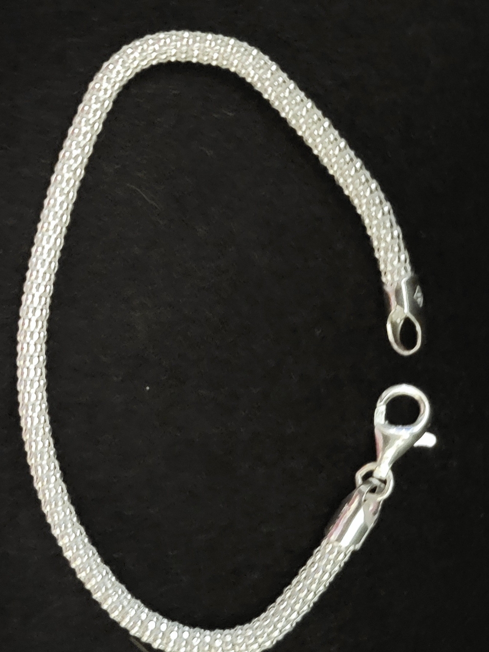 Sterling Silver PopcornChain Bracelet - Silver 7 Inches